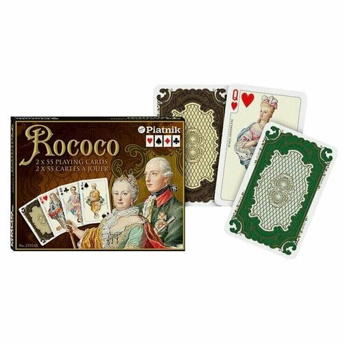 Карточный набор "Рококо" 2 колоды по 55 листов, размер 6,6х4,4 см.