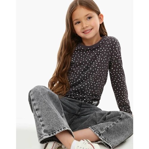 фото Лонгслив gloria jeans, размер 7-8л/128 (32), серый