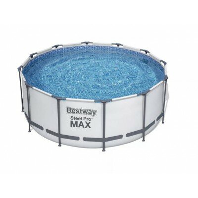 Бассейн Bestway Steel Pro MAX 56420 с набором серый/синий — фото 1