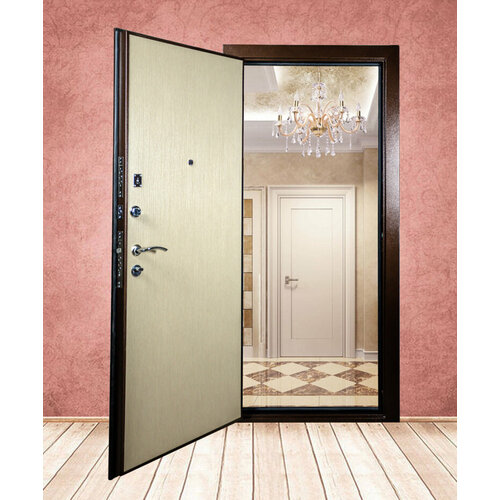 дверь входная термо s 3 2050 × 860 мм левая цвет антик медь тёмный орех Дверь входная Классика левая Антик медь/Венге Светлый 2050*860