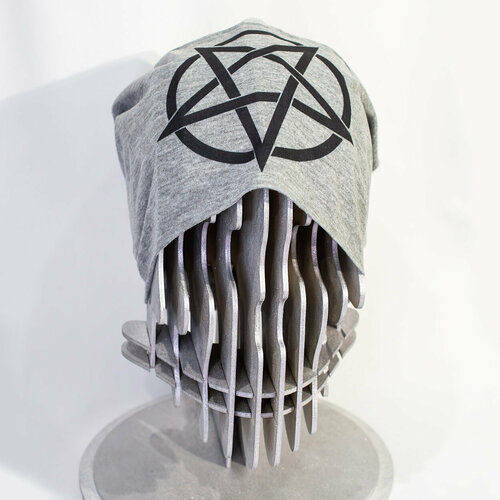 фото Шапка бини чужой, размер 46/50, серый zloster