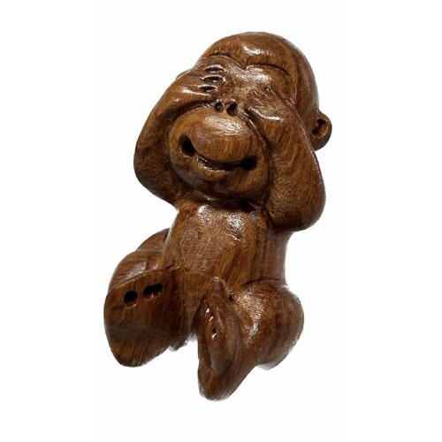 Обезьяна Мидзару красное дерево ручная работа 650₽