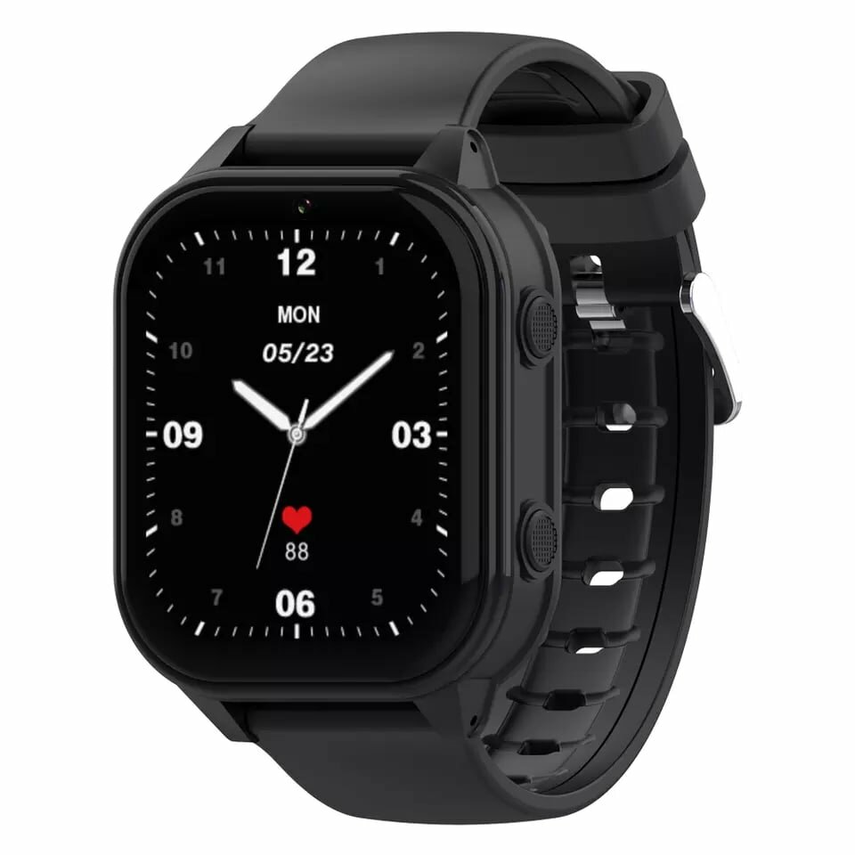 Умные часы для детей Wonlex Smart Baby Watch KT19 PRO 4G с функцией телефона, GPS, камерой, кнопкой SOS, видеозвонком и вибровызовом. Черный