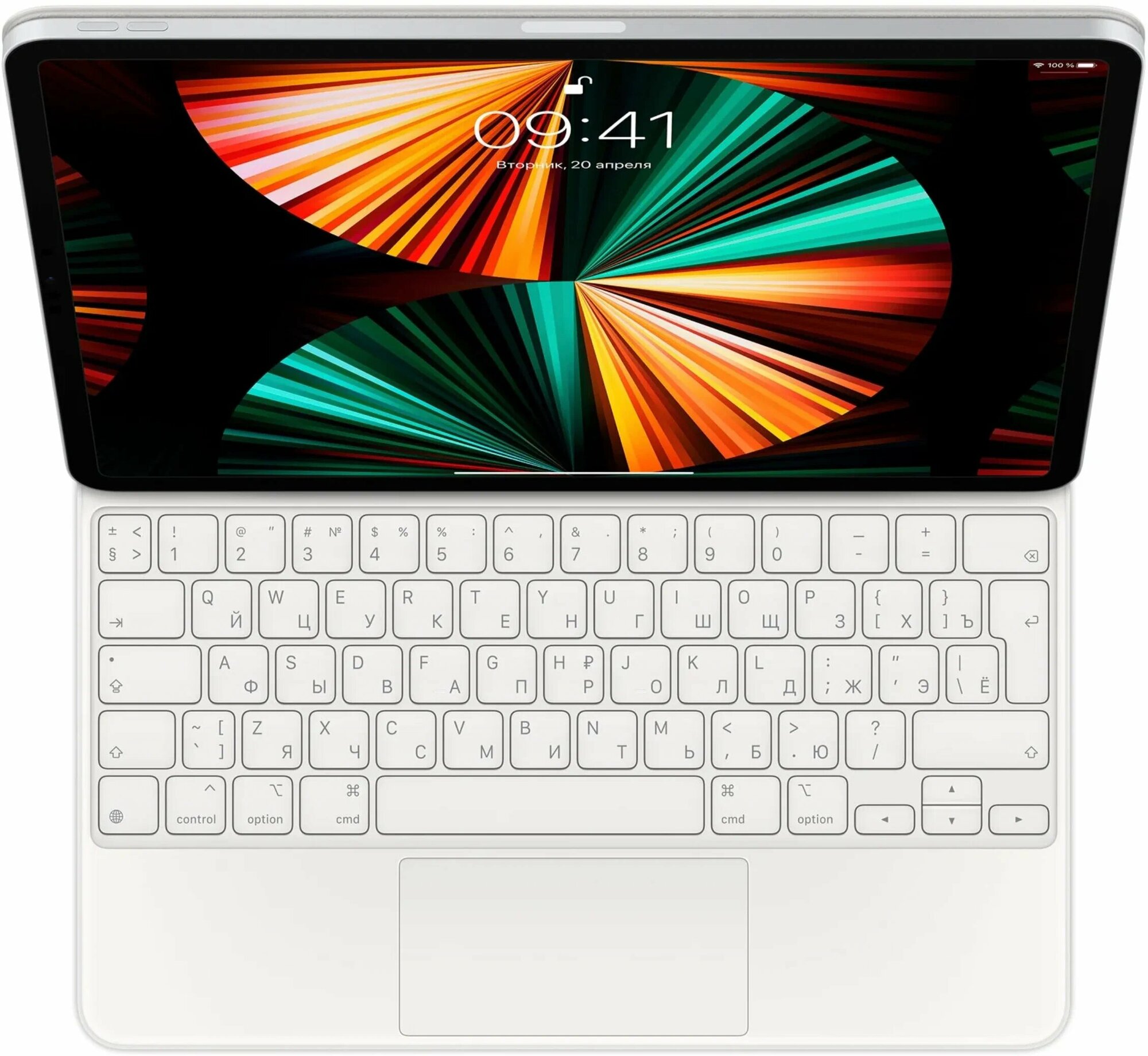 Клавиатура Apple Magic Keyboard для iPad Pro 12.9 Gen 3-6 белый, кириллица+QWERTY