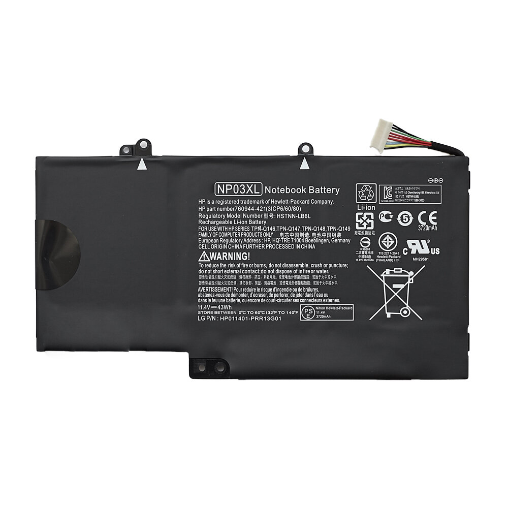 Аккумулятор NP03XL для HP tpn-q147 / pavilion 13-a151nr x360 / hstnn-lb6l / pavilion 13-a050sr x360 / tpn-q149 / envy 15-u100nr x360 / tpn-q146