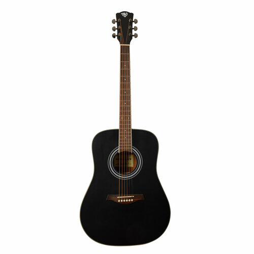 Rockdale Aurora D6 Satin BK акустическая гитара дредноут, цвет черный, сатиновое покрытие encore ew100bk акустическая гитара dreadnought цвет черный