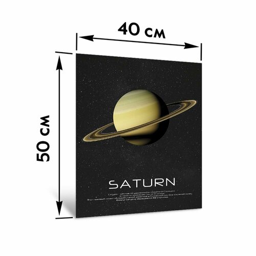 Картина на стекле 40х50 см Сатурн