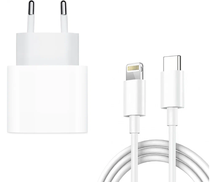 Универсальное зарядное устройство 25W с кабелем для iPhone, AirPods и iPad