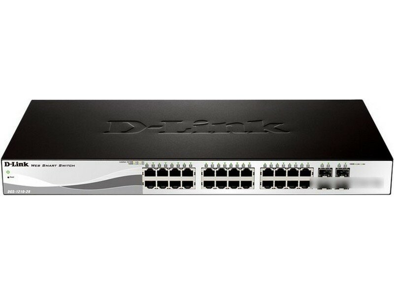 Коммутатор D-Link DGS-1210-28/ME/B2A, L2 Managed Switch with 24 10/100/1000Base-T ports and 4 1000Base-X SFP ports.16K Mac address, 802.3x Flow Control, 4K of 802.1Q VLAN, 802.1p Priority Queu (DGS-12 - фото №8