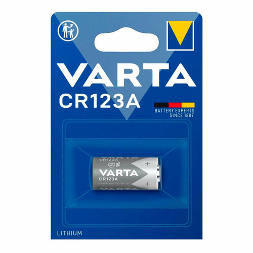 Батарейка Varta Professional CR123A 1шт Lithium 3V (6205) (1/10/100) батарейка для фото varta cr123a bl 1