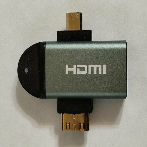 Переходник HDMI Female TO HDMI Male+Micro HDMI Male переходник hdmi угловой hdmi male hdmi female