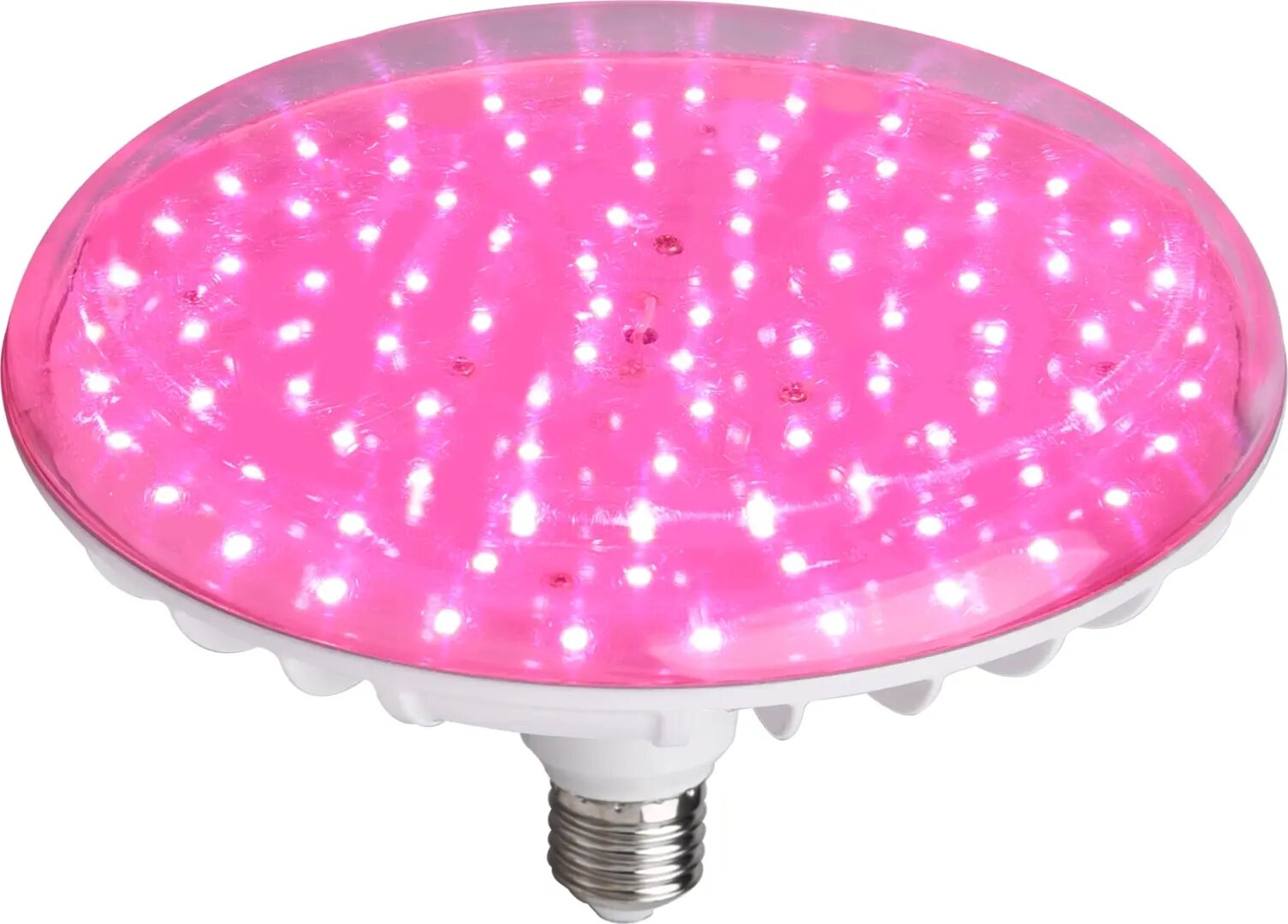 Фитолампа светодиодная для растений Ecotec E27 220-240 В 60 Вт 600 лм диск розовый свет