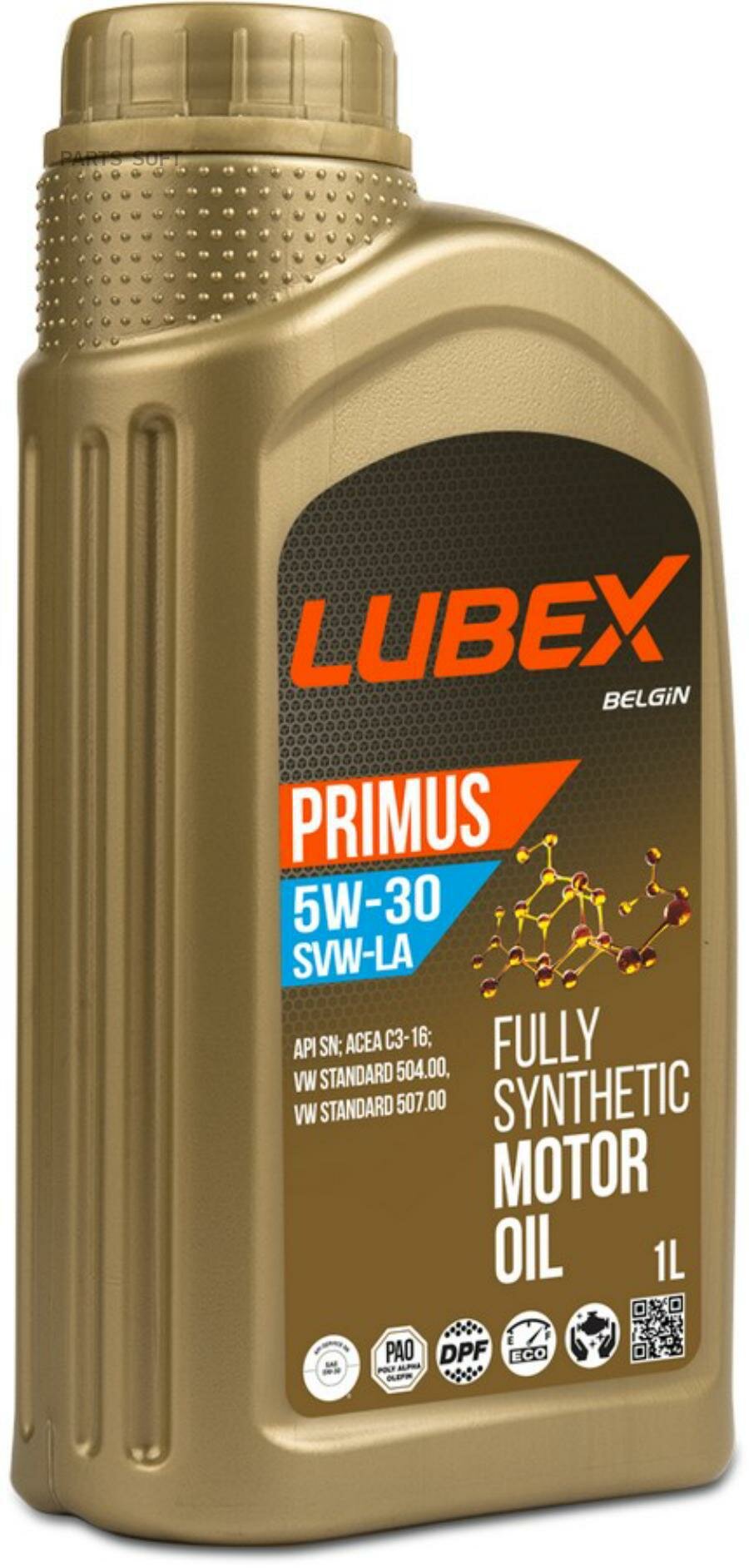 LUBEX L034-1624-1201 Синт. мот. масло PRIMUS SVW-LA 5W-30 SN C3 (1л)