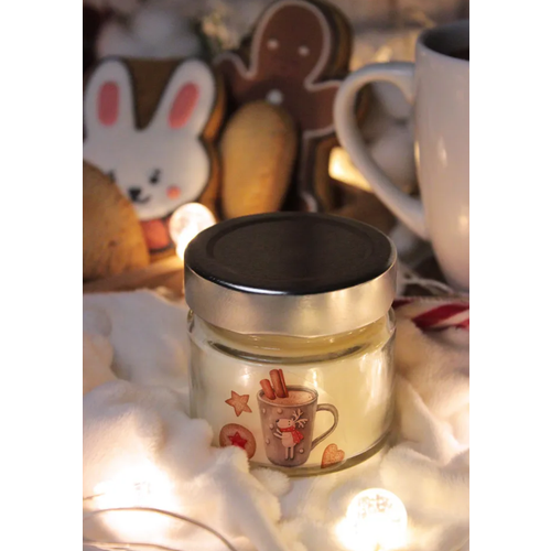 Свеча ароматическая новогодняя - Аромат Имбирное печенье, 100 мл.