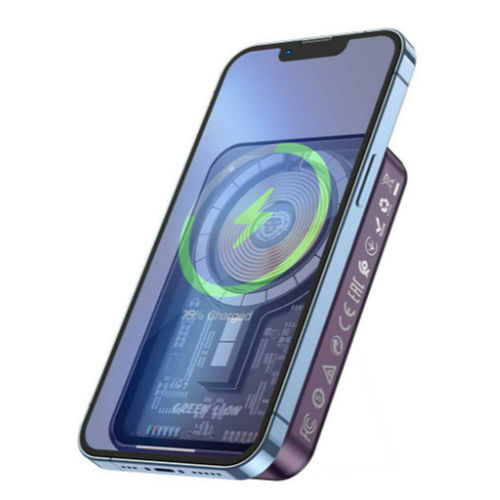 Внешний аккумулятор Green Lion 3 в 1 Magsafe 5000 мАч PD 20 Вт GN3TRAPB5PL Purple 499000₽