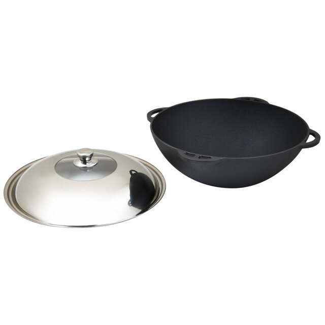 фото Казан с крышкой FORESTER 47х47х15см 12л чугун