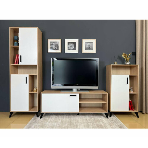 Готовая гостиная ЛайфМебель Алди дуб сонома / белый