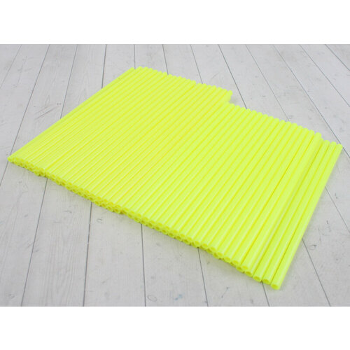 фото Pitbikeclub накладки spoke skins на спицы для колес 21/19, 21/18 (комплект 76шт) hi-viz зеленые