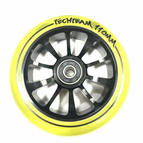 фото Колесо для самоката x-treme 110*24мм winner, yellow transparent techteam