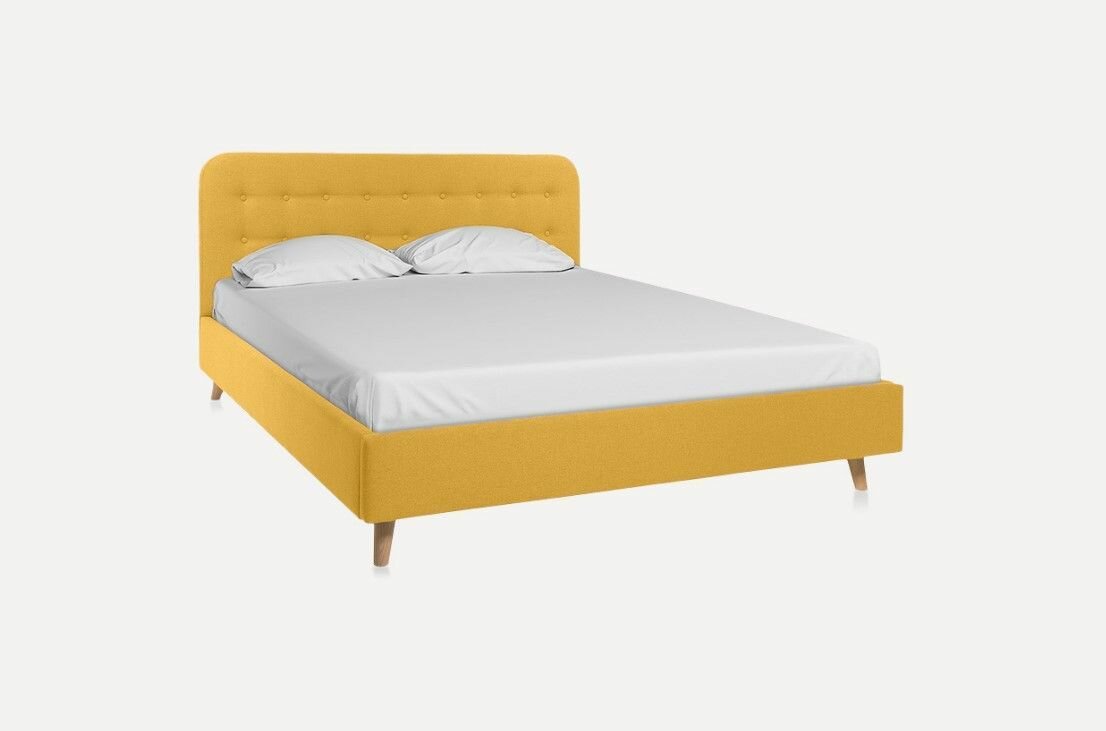 Динс 180 Velvet Yellow кровать