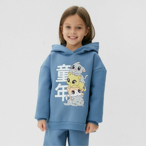 фото Толстовка kaftan, размер 30, голубой