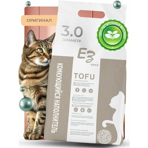 Наполнитель Тофу для кошачьего туалета комкующийся 6,5 кг