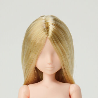 Голова для кукол Обитсу 27 см Obitsu Head with Flocked Hair - Natural Milky Gold (Натуральный цвет волосы золотистый блонд)