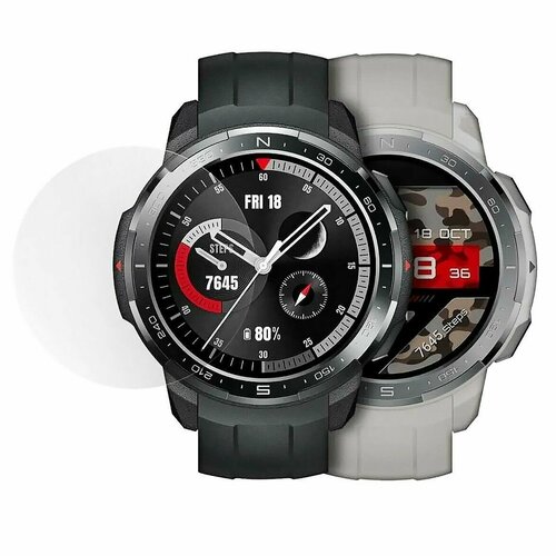 Защитная пленка для смарт-часов TPU Polymer nano для Honor Watch GS Pro 48 mm, чёрный, 1 шт. гидрогелевая защитная пленка для смарт часов honor watch gs pro 6 шт глянцевые
