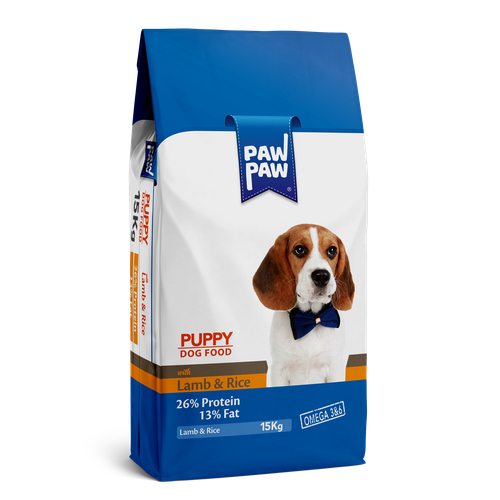 Pawpaw сухой корм для щенков Puppy Dog Food with Lamb & Rice, 15 кг