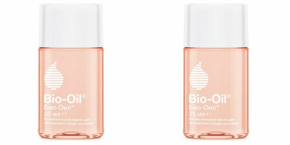 Bio-Oil Масло косметическое от шрамов растяжек неровного тона, 25 мл, 2 шт