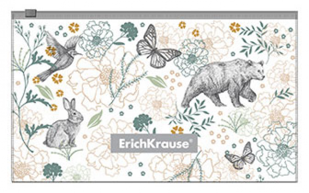 Папка-конверт на молнии Erich Krause Natural Life, Card Size 54065