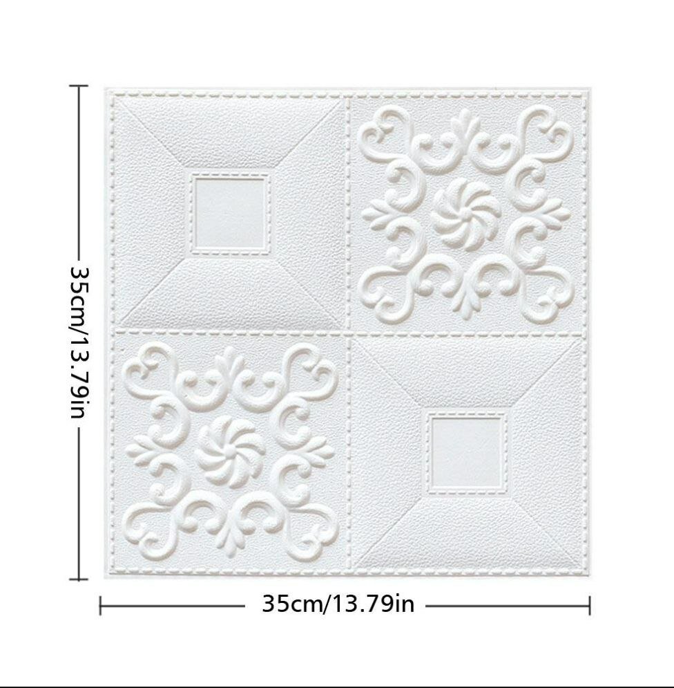 фото Мягкие самоклеящиеся 3D панели на потолок и стену 350*350*5 мм, 4 штук.