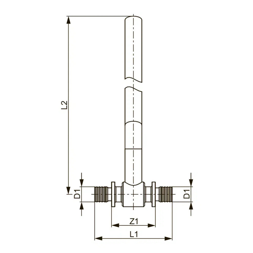Трубка для радиатора Tece 16 х 15 х 300 мм нержавеющая сталь (715016)