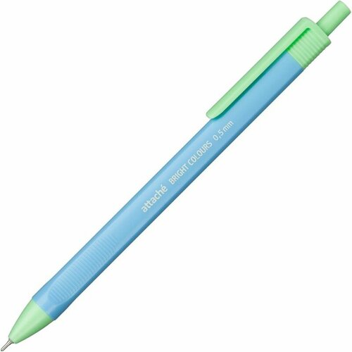 Ручка шариковая синяя трехгранная автоматическая Attache Bright colours, ручки, набор ручек, 40 шт. клей пва 120 г attache bright colours 1421620