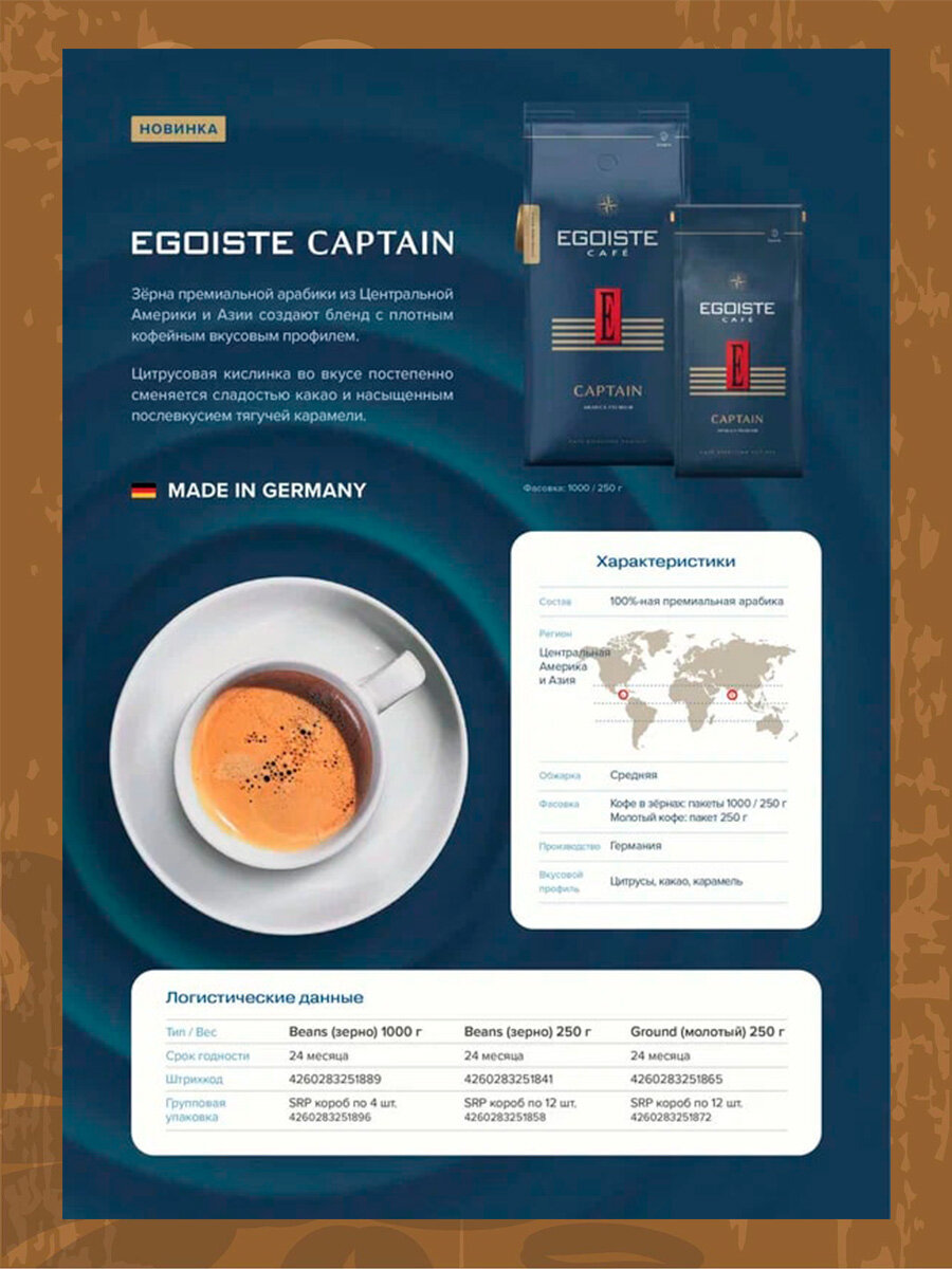 Кофе молотый Egoiste Captain, 250 г - фото №5