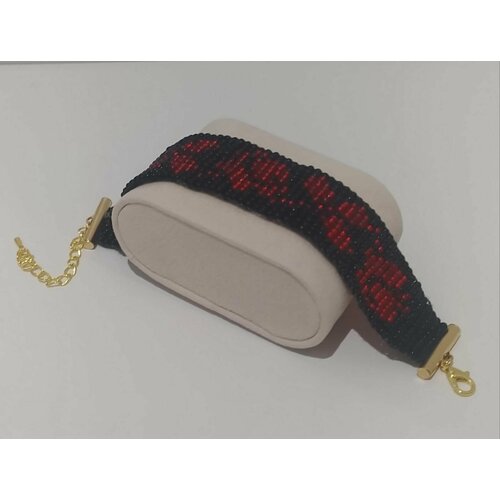 фото Браслет, стекло, металл, 1 шт., черный fsb1