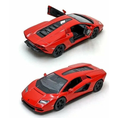 Машинка металлическая Kinsmart 1:38 Lamborghini Countach LPI 800-4 (Ламборгини Каунтач) KT5437D инерционная, двери открываются / Красный