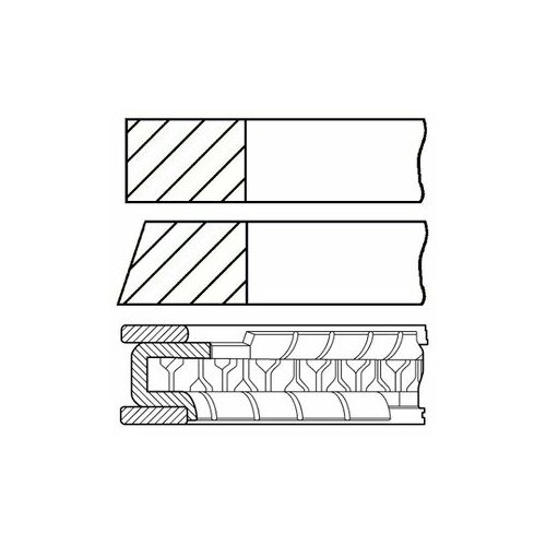 Кольца поршневые nissan almera i/primera 1,6 std d 76mm(компл.)