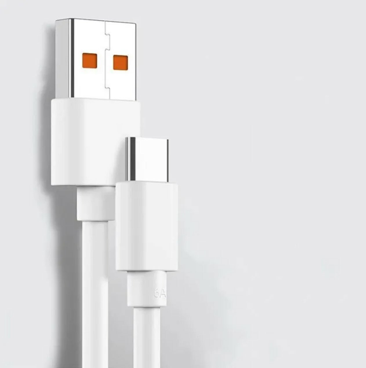 Кабель для быстрой зарядки Xiaomi Mi 6A Fast Charge Data Cable Type-C to USB 1 m White — фото 1
