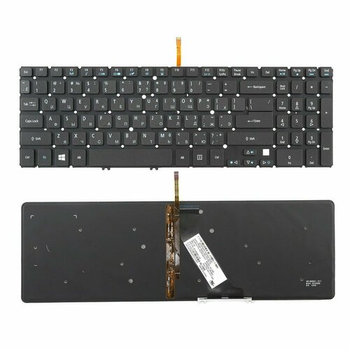 Клавиатура Acer Aspire V5-531, V5-551, V5-571, V5-573, V5-552, V5-572, V7-581 c подсветкой клавиатура для ноутбука acer aspire v5 531 v5 551 v5 571 aspire timeline ultra m5 581 m5 581t m5 581g m5 581tg 9z n8dbw h0r