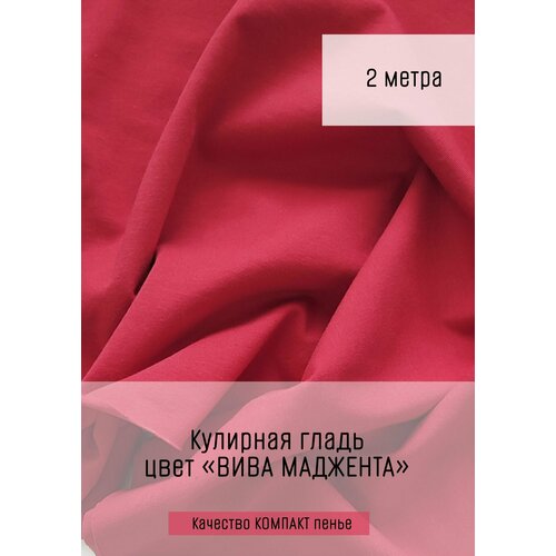 Кулирная гладь плотная Вива Маджента (Viva Magenta) 2м*1,8м (1,8м - ширина полотна)