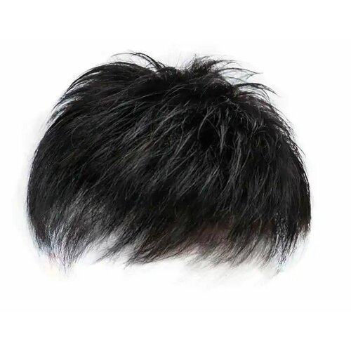 100% натуральные человеческие волосы remy парик черный короткий афро кудрявый костюм кружевной передний парик для женщин 8 дюймов Парик из человеческих волос для мужчин съёмный 20*22 см.