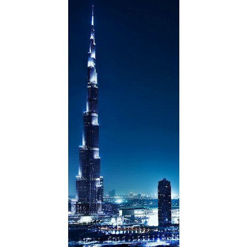 Самоклеящиеся фотообои Бурдж Халифа Дубай, размер: 90x200 см стол дубай бурдж халифа небоскреб 65x65 см кухонный квадратный с принтом