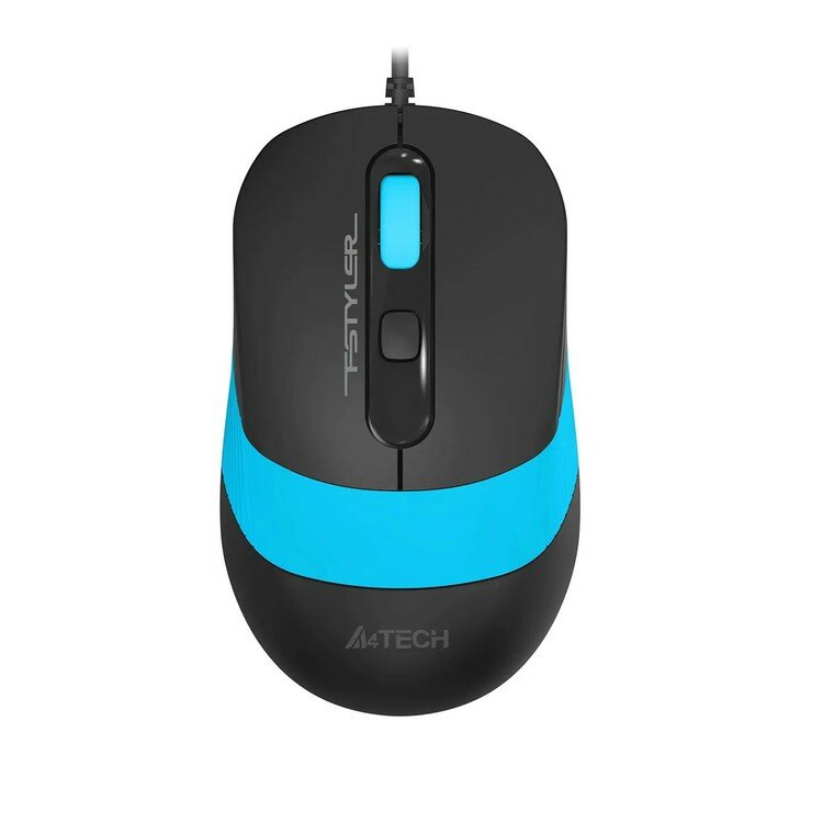 Мышь A4Tech FM10S silent, черный/синий (FM10S USB BLUE)