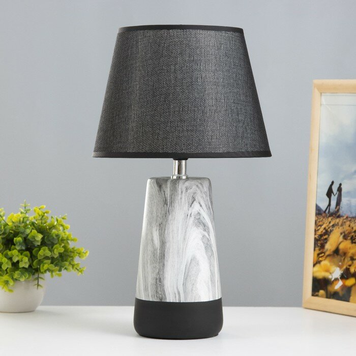 RISALUX Настольная лампа "Адриен" E14 40Вт серый-черный 23х23х40 см RISALUX
