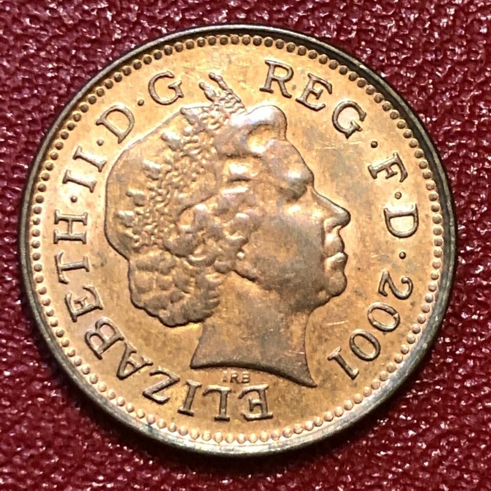 Монета Великобритания 1 Пенни 2001 год #7