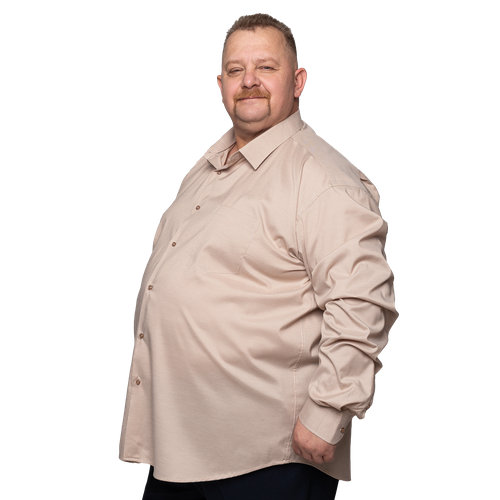 фото Рубашка grossir, размер 47, бежевый