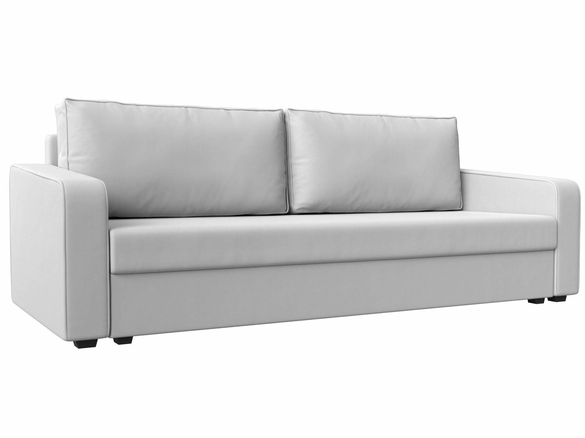 Прямой диван-кровать Лига-009, Экокожа Белый