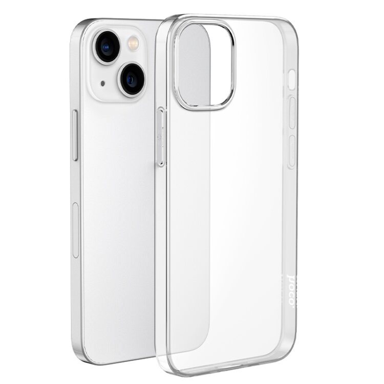 Силиконовый чехол HOCO Light для iPhone 15 Plus прозрачный