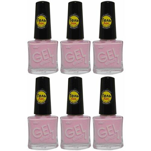 Kiki Лак для ногтей Gel Effect 080 Бледно-розовый 6мл 6 шт набор kiki лак для ногтей gel effect 072 2 шт